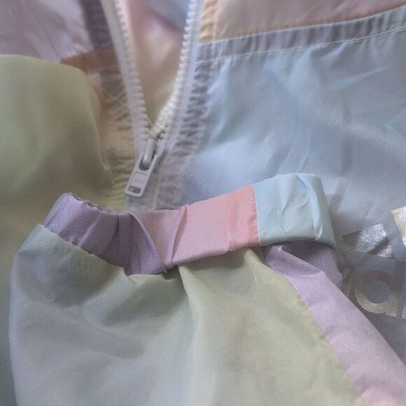 Adidas Kids Pastel Rainbow Hooded Jacket XL - Picture 8 of 8